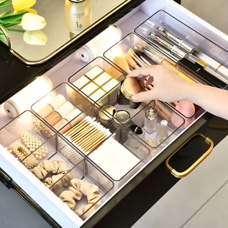 Clear Makeup Organiser, Divided or Open Options