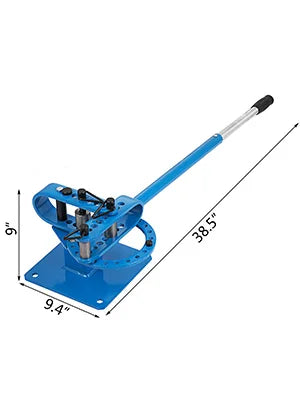 Manual Pipe Bender with 7 Dies 1–3in Bench Metal Bending Tool