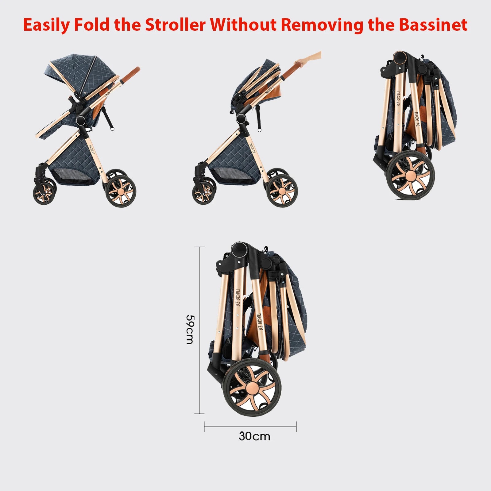 3‑in‑1 Baby Stroller Travel System Pushchair