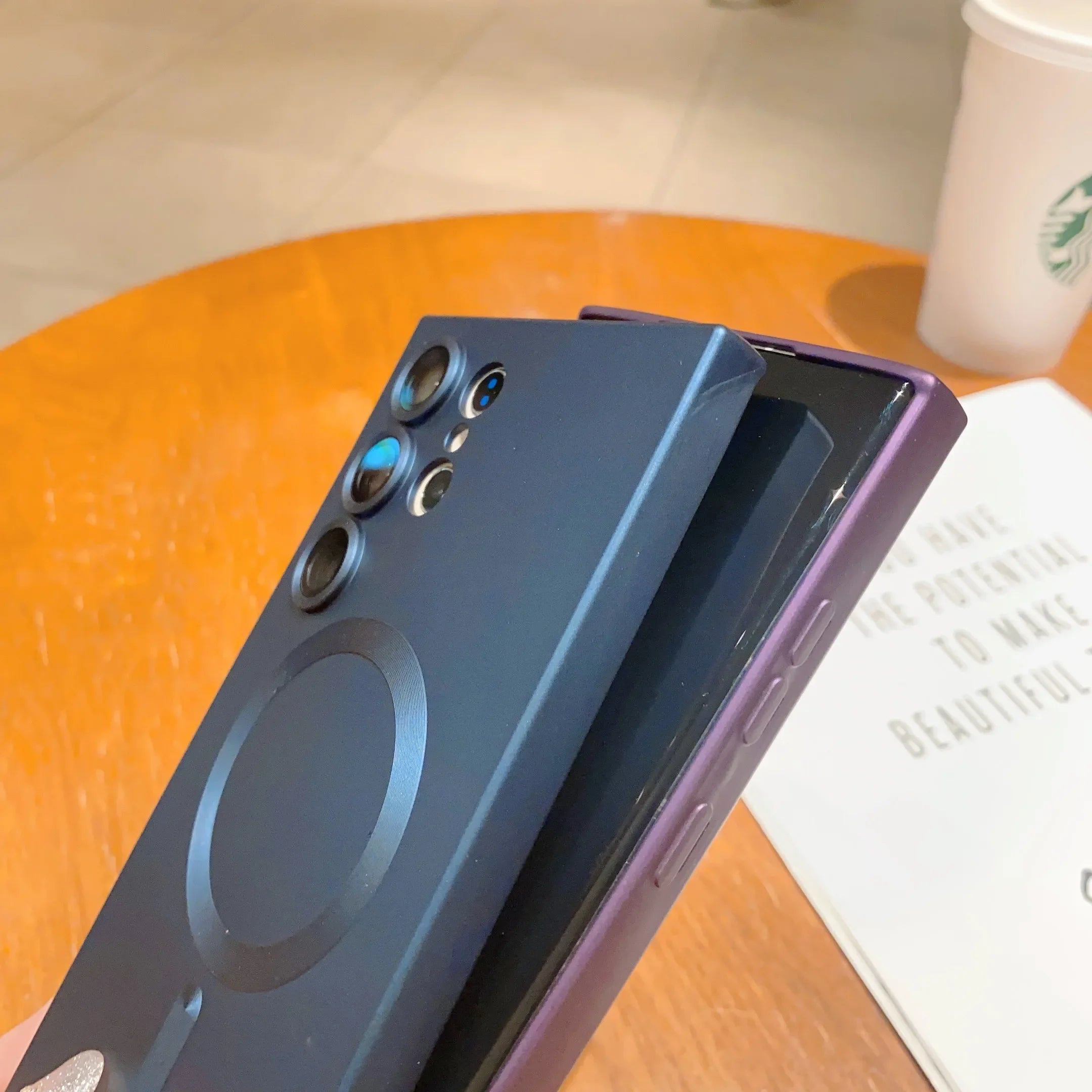 Lyxigt MagSafe magnetiskt fodral för Samsung Galaxy