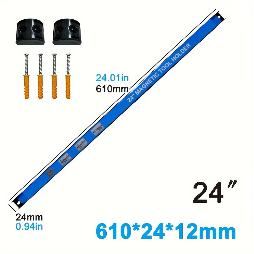 8.12,18,24inch Magnetic Tool Holder Heavy Duty Tool Bar,Space Saving Metal Organizer Rack Tool for Workshop Garage Home