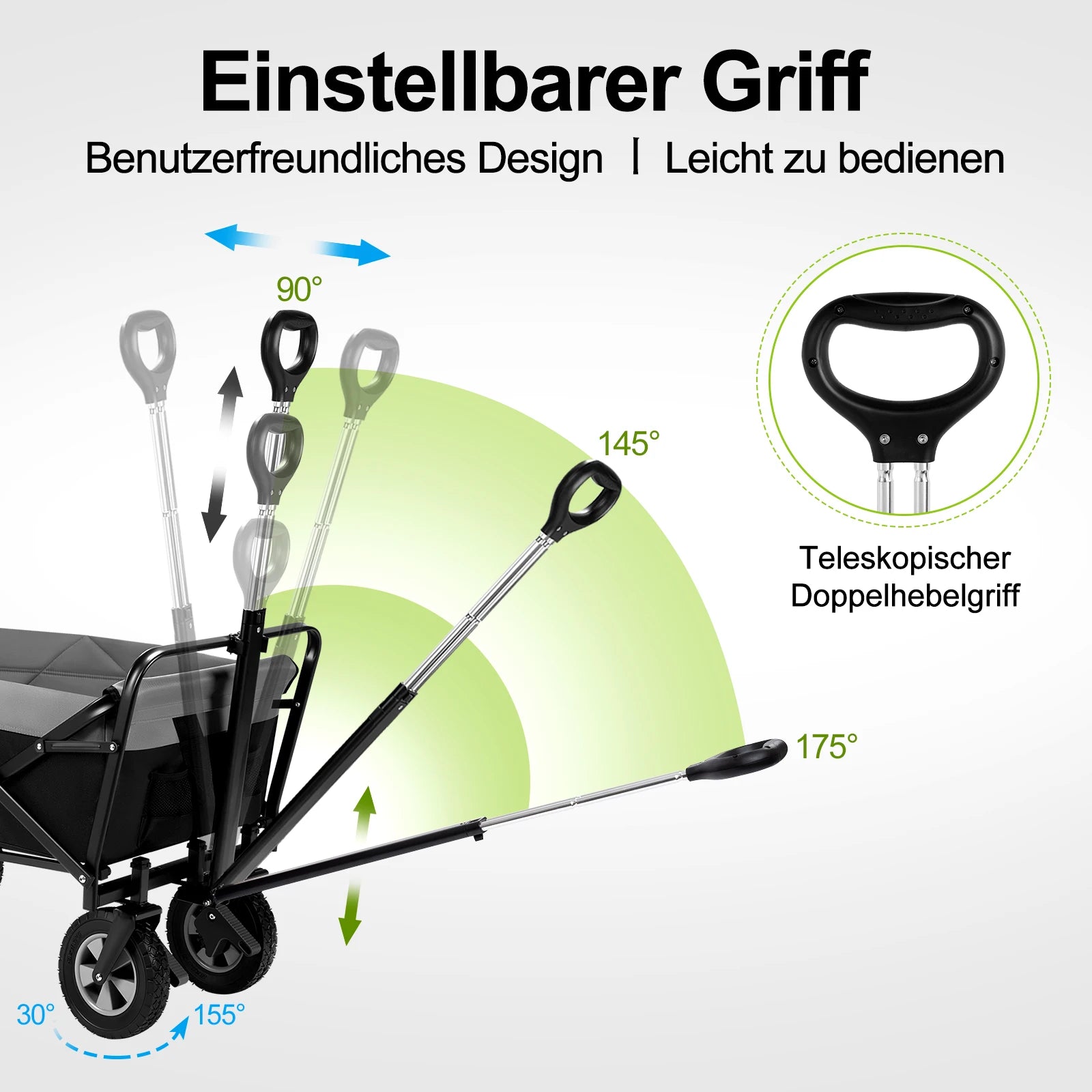 Katlanabilir El Arabası 100L Taşınabilir Plaj ve Bahçe Arabası