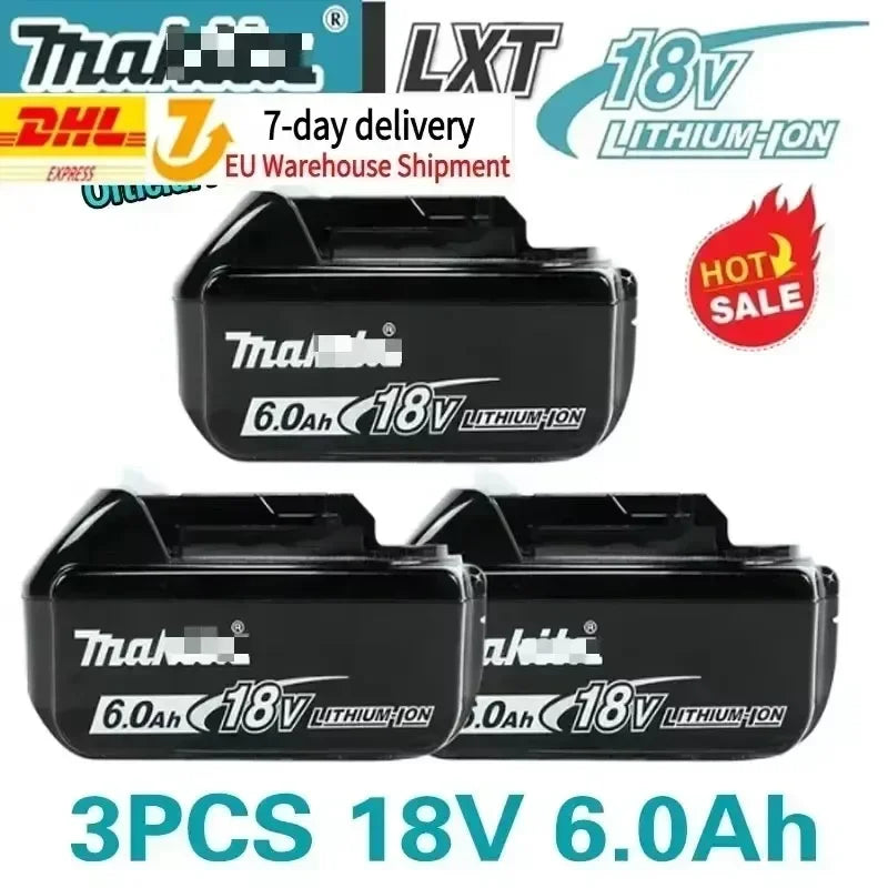 Original Makita battery, 18V 9.0Ah rechargeable battery, power tool BL1830 BL1840、BL1850、BL1860B、 Makita 18V lithium battery