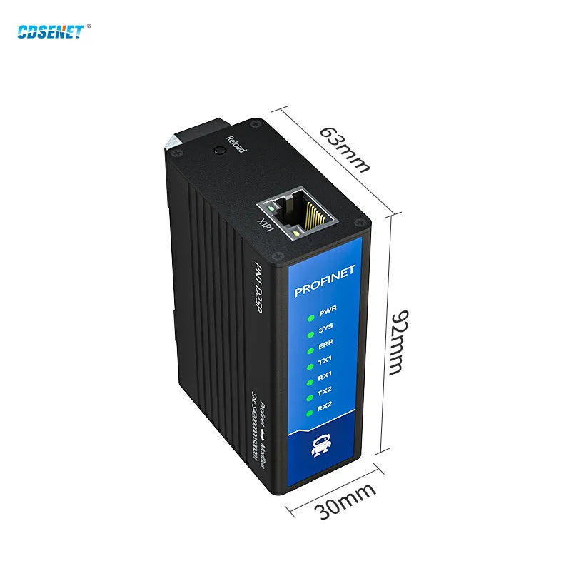 Profinet til Modbus-gateway med modelvalg