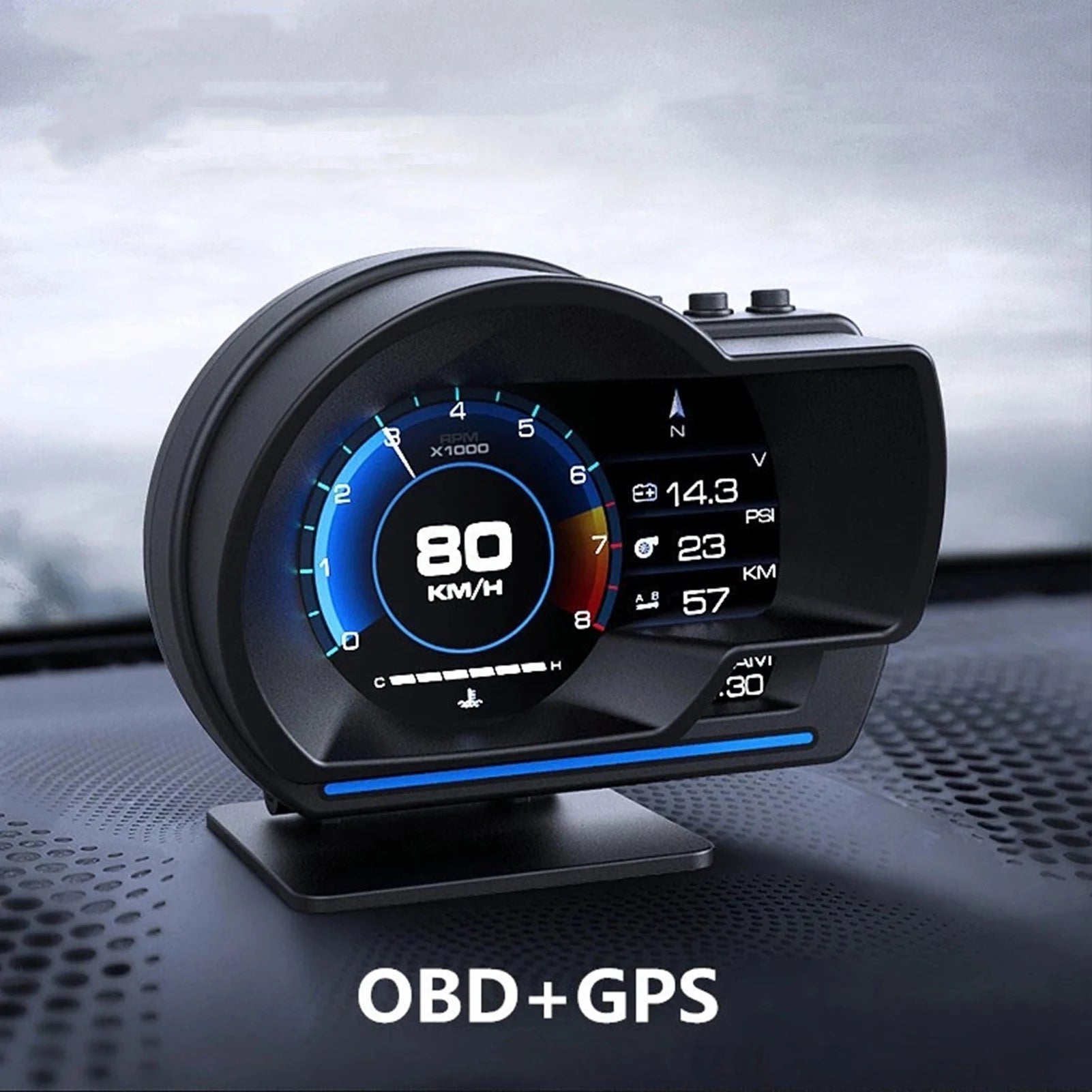 Car HUD Head Up Display OBD2 GPS Smart Gauge