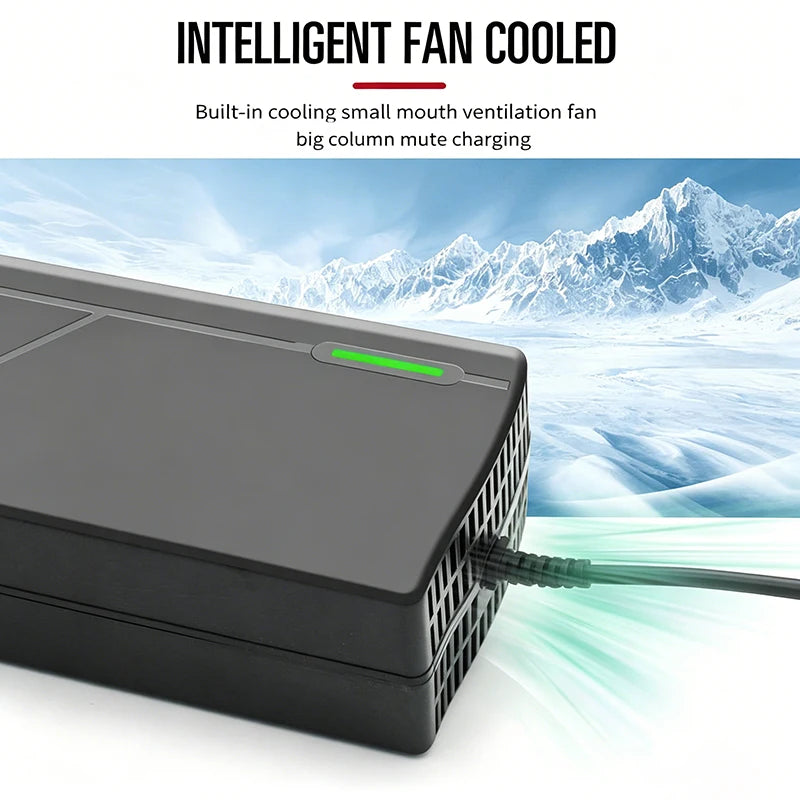 12V 10A Smart Lifepo4 Battery Charger AC110-240V 14.6V 4S 10A High Power Charger For 12.8V Lithium Iron phosphate Battery Pack