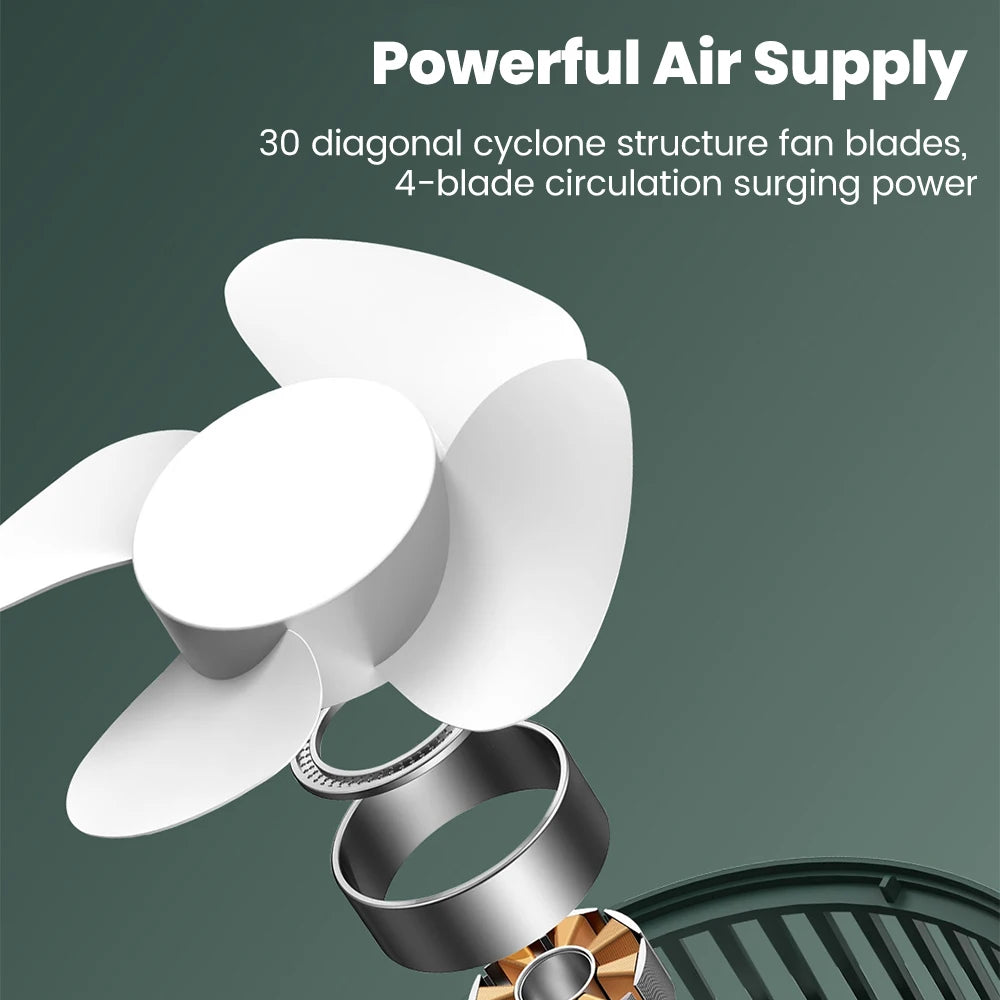 Mini USB Rechargeable Table Fan for Desk, Dorm, and Office
