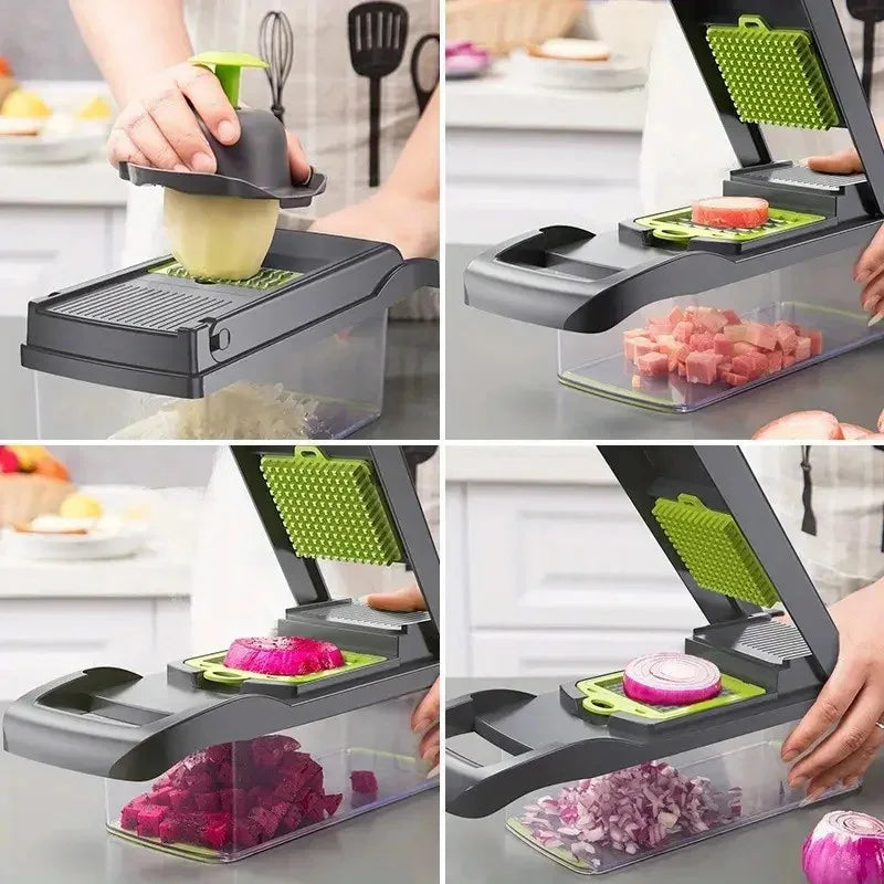 16-in-1 Mandoline Slicer and Vegetable Grater, Stainless Steel