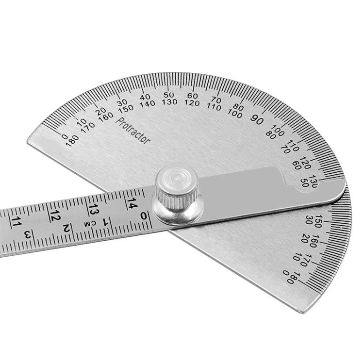 Merilnik kota merilnik protiprimerko merilnik merilnik ploski 180 stopinj goniometer nerjaveče jeklo leseni obrtni merilni alat