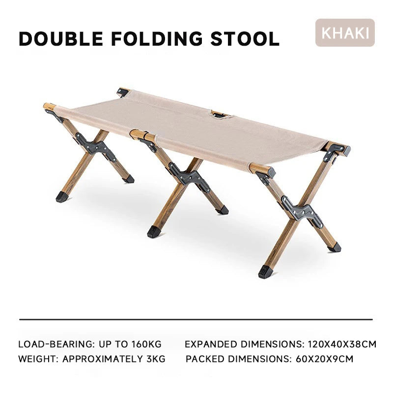 Double Camping Stool for Two | Lightweight Folding Outdoor Seat