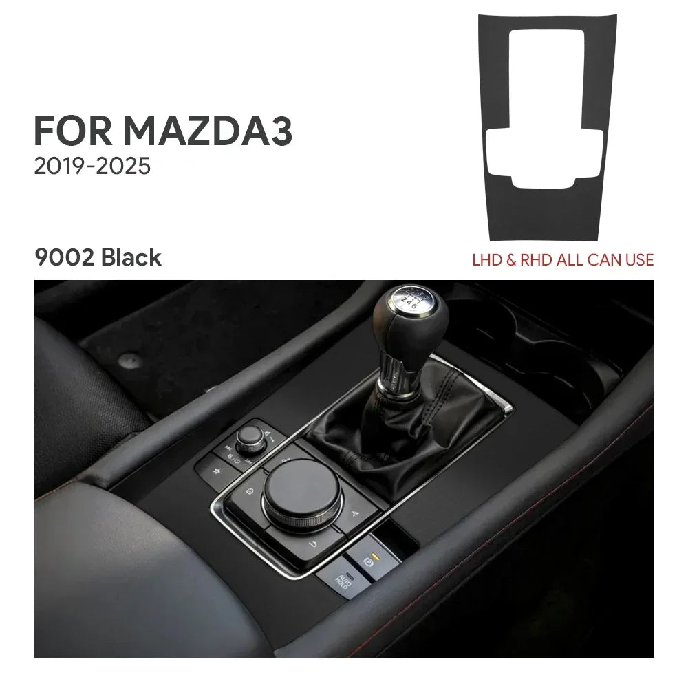 Suede Gear Shift Panel Sticker for Mazda 3 Axela 2019-2025