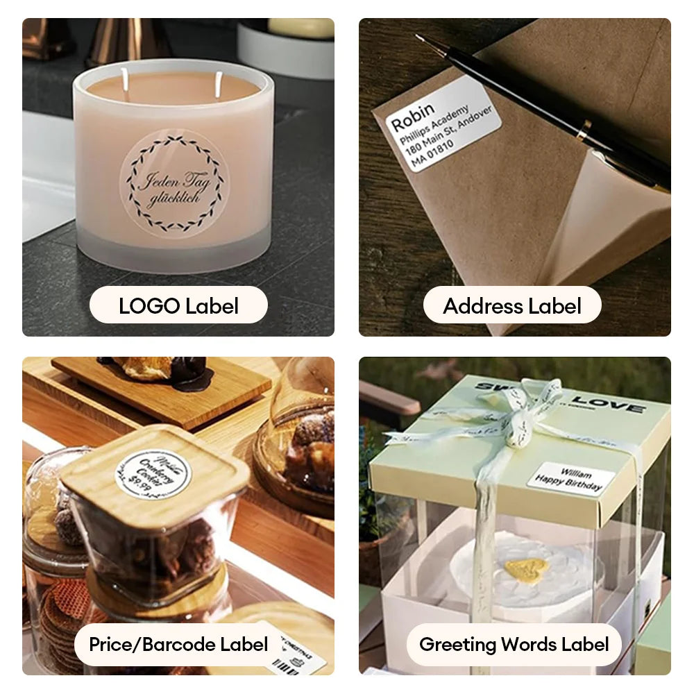 Bluetooth Thermal Label Printer and Paper Options