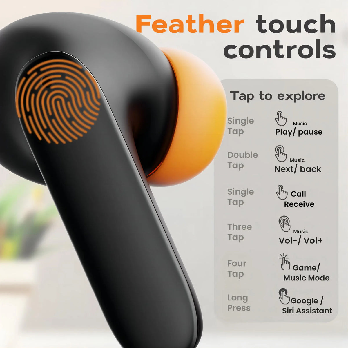 Wireless Earphones Bluetooth 5.4 with ENC Noise Cancelling