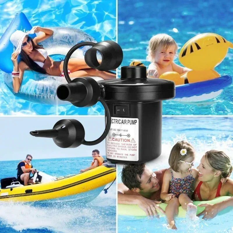 Electric Air Pump for Air Beds, Pools and Floats, Mains or 12V