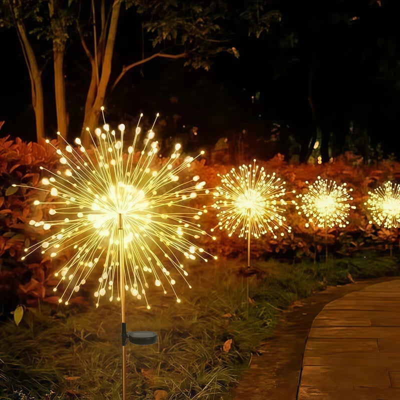 Solar Firework-Style Garden Light, Colour/LED Options
