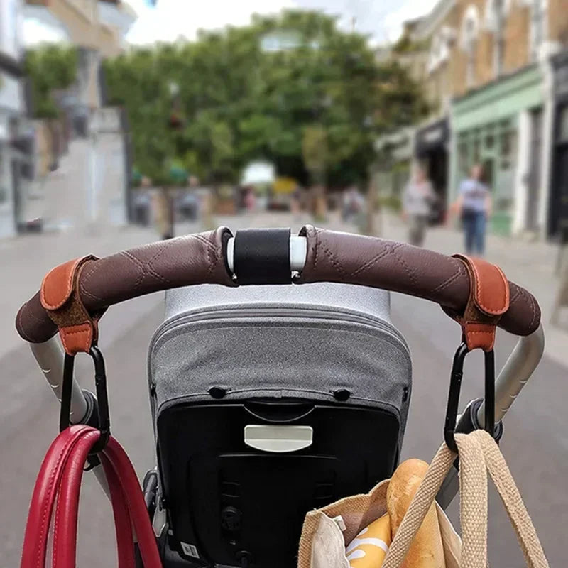 PU Leather 360 Degree Stroller Hook Organizer