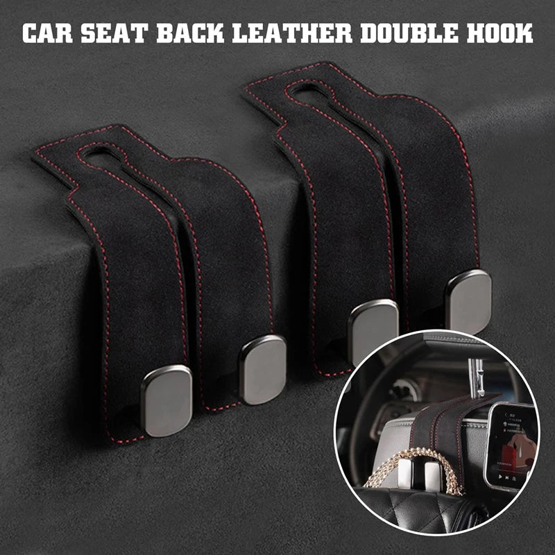 2 in 1 Car Hook For Car Rear Seat Back Hooks Headrest Hanger Clip Universal Double Hooks Holder Storage Car Interior Accessories
