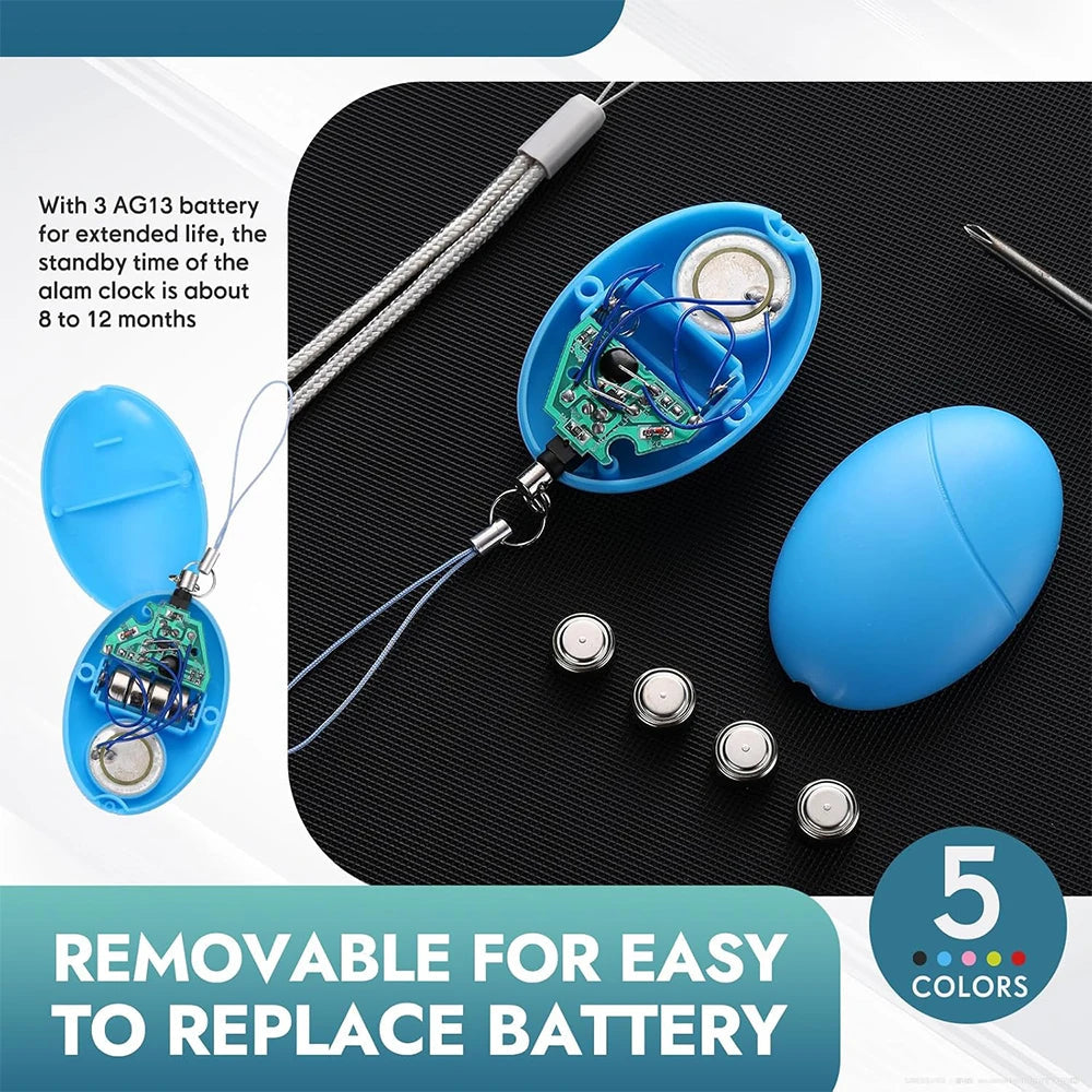 Cheap Self Defense Alarm 120dB Egg Shape Girl Women Security Protect Alert Personal Safety Scream Loud Keychain Emergency Alarm