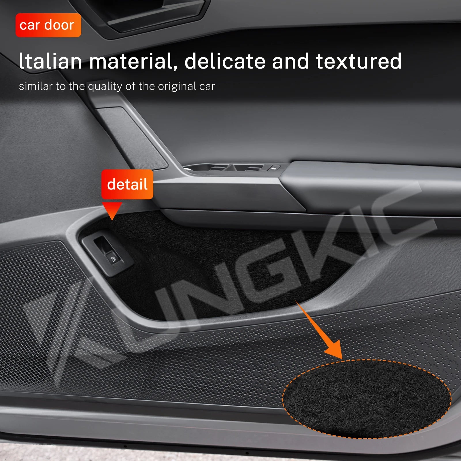 Suede/Polyester Interior Trim Sticker for Seat Leon and Cupra