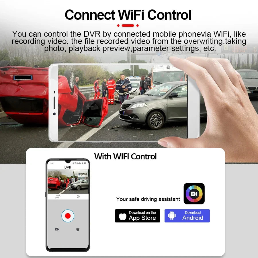 Dual-View Wi-Fi Dash Camera - Card Options