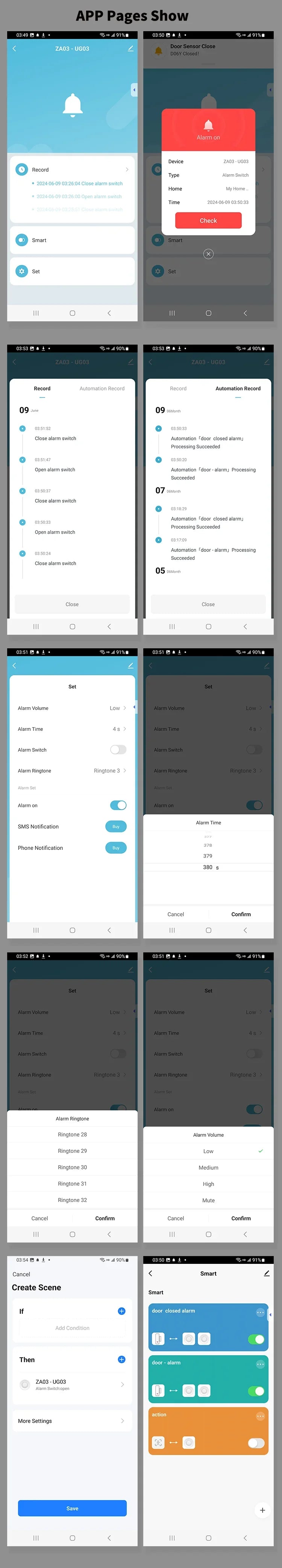 Tuya Zigbee Siren Alarm For Smart Home Security 100db Speaker Works With Alexa Yandex Alice Require Tuya Zigbee Hub.