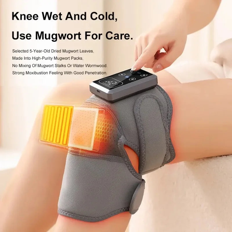 Multifunction Knee Protection Massager 3 Levels Vibrations Massage 5 Levels Hot Compress Leg Joint Muscle Relax Heating Knee Pad