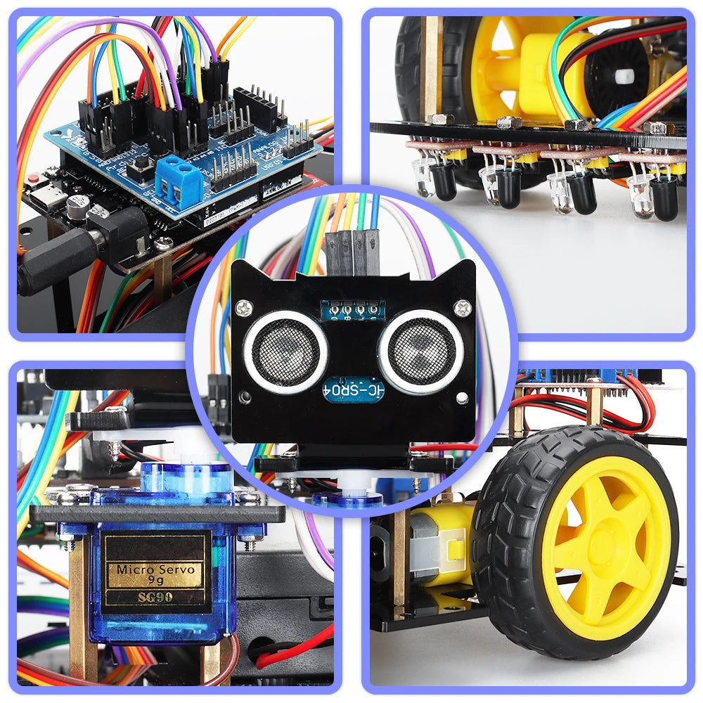 Arduino-yhteensopiva robottiauton koodaussarja