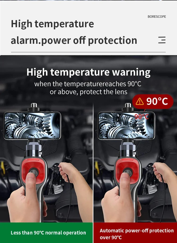 Articulating Borescope 6.2mm 4‑Way Inspection Camera