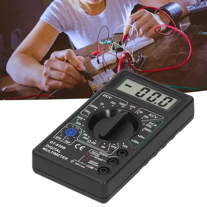 DT830B Mini Handheld Digital Multimeter, Voltmeter Ammeter Tester for Automotive & Electrical Circuit Repair