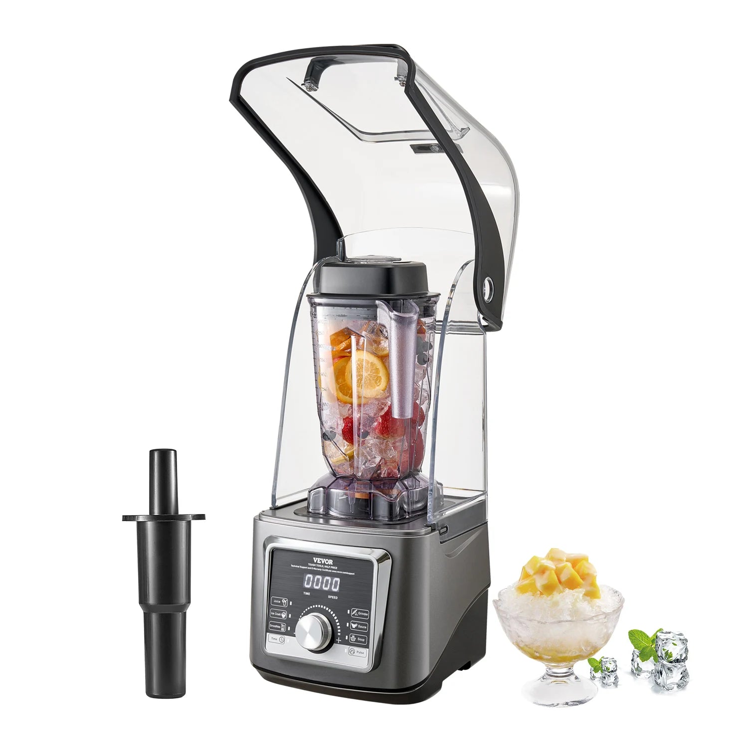 1400W High-Speed Blender with Noise Cover 2.5L/3.5L Capacity
