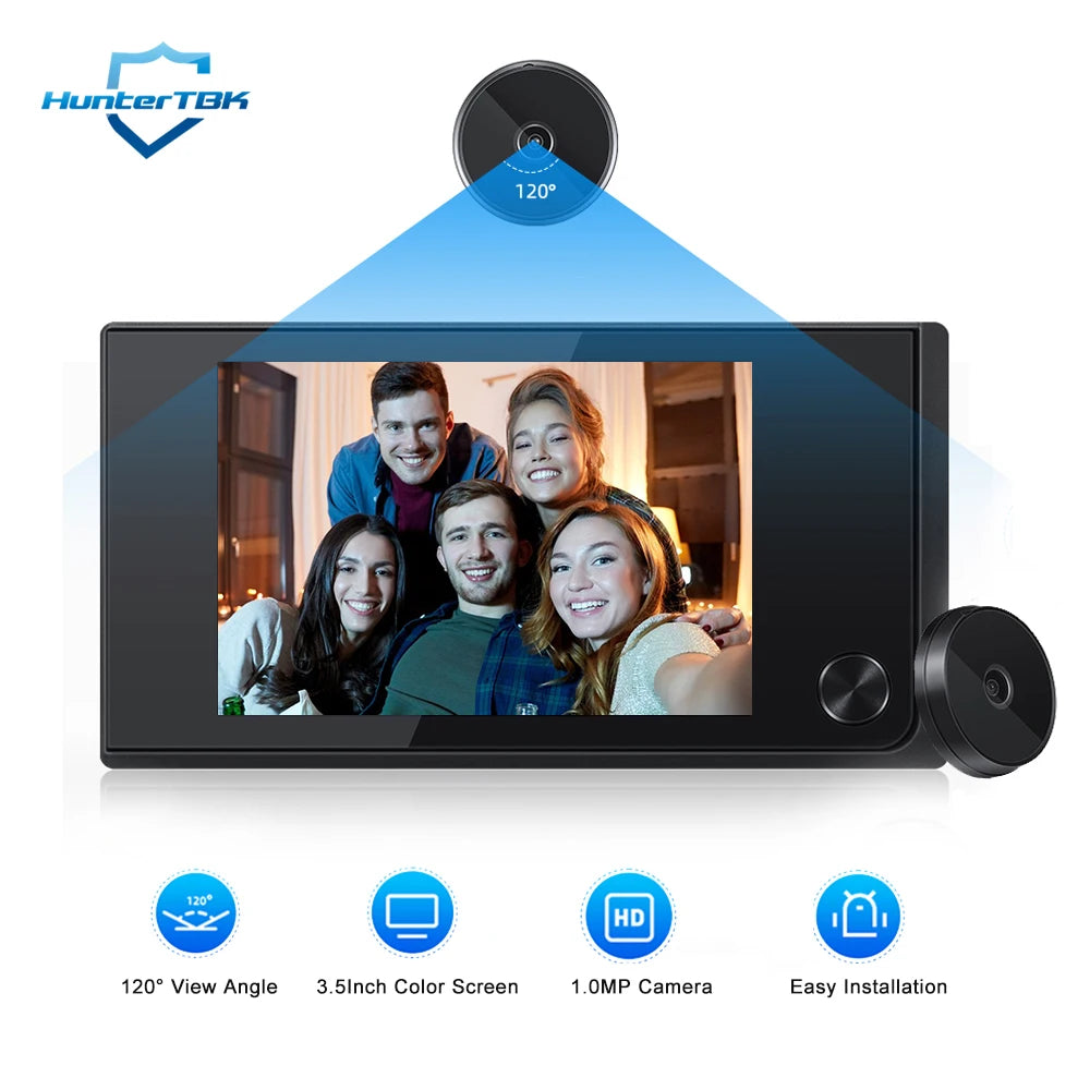3.5 Inch Digital Door Viewer Peephole Camera Doorbell 120 Degree HD Home Cat Eye Mirilla Viewer with LCD Screen Monitor