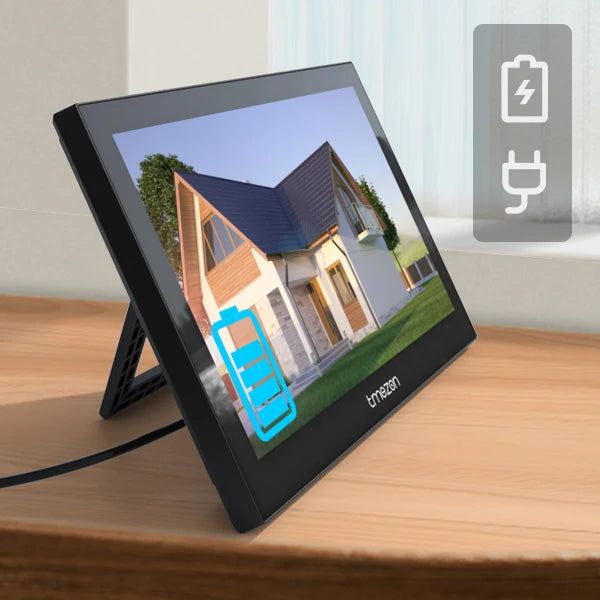 TMEZON R10-L10 Solar Powered Wireless WiFi Video Door Phone,1080P Intercom System,7'' Color Touch Monitor,Video Doorbell Peephole with Solar Panel,PIR Motion Detection,Remote Unlocking,2.5/5G WiFi