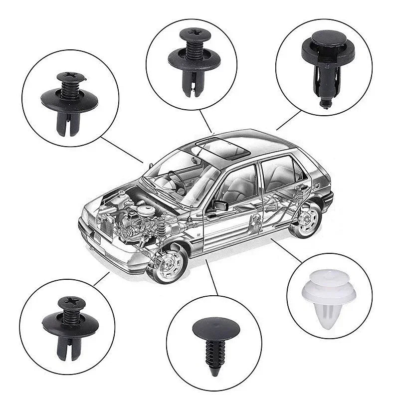 Nuevo kit de clips de fijación para coche, pasadores de retención para carrocería, remaches para parachoques, paneles de puertas, herramientas para clips de coche