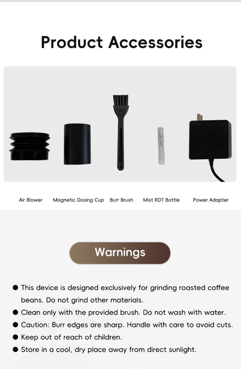 STARSEEKER E55Pro Macinacaffè Elettrico con Macine in Titanio da 55MM