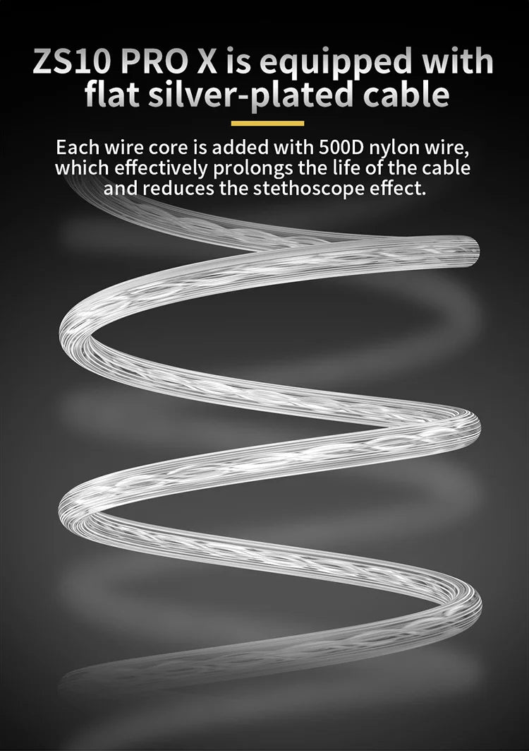 KZ ZS10 PRO X HIFI Bass Metal Hybrid In-ear Earphone Sport Noise Cancelling Headset Earbuds