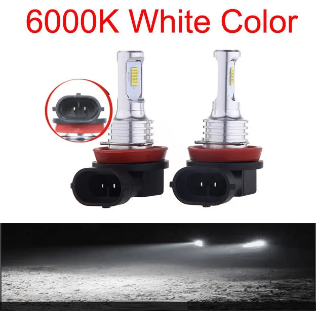 2Pcs H11 H8 H9 LED Car Headlight Bulb Beam Kit 12V 80W High Power Car Fog Light 3000K 6000K Auto Headlight Bulbs 30000LM