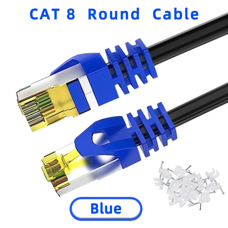 Cabo Ethernet RJ45 blindado Cat 8