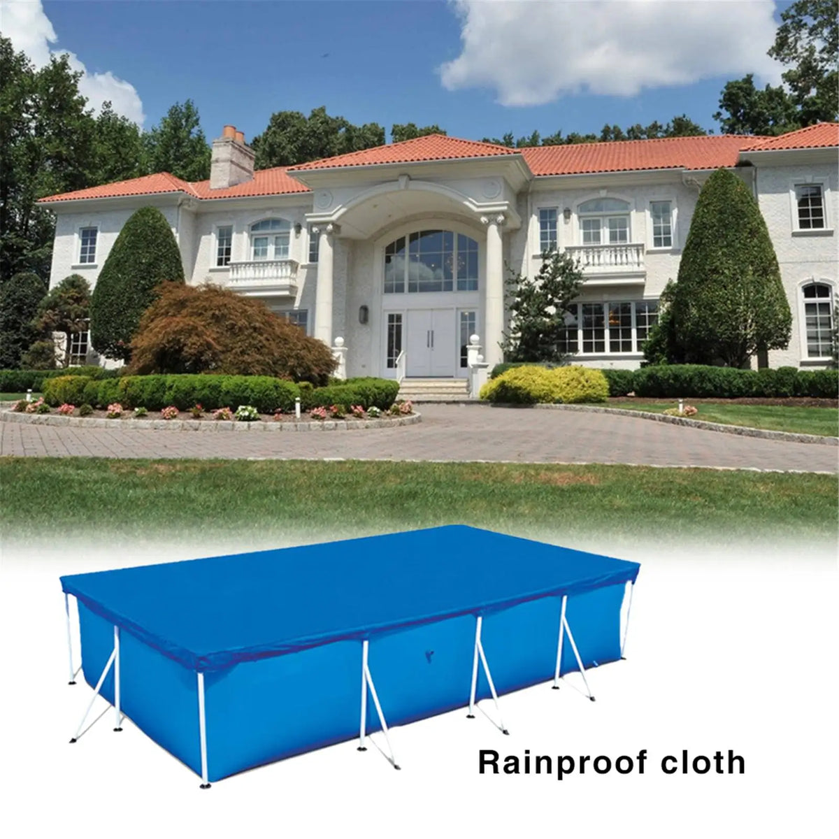 Rectangular Pool Cover, Rainproof Outdoor Dust Cover