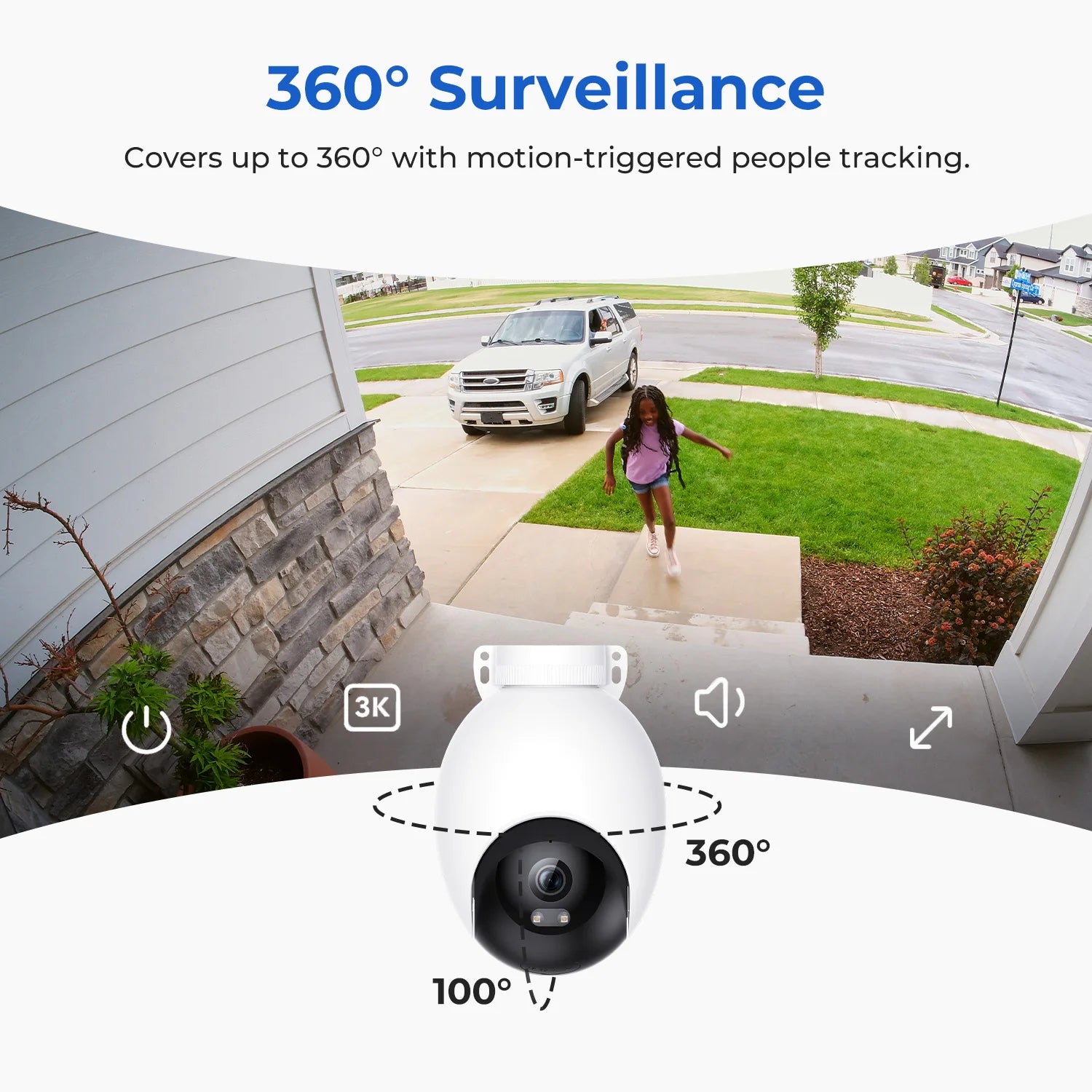 IMILAB EC6 3K Outdoor WiFi Security Camera with 360° Tracking