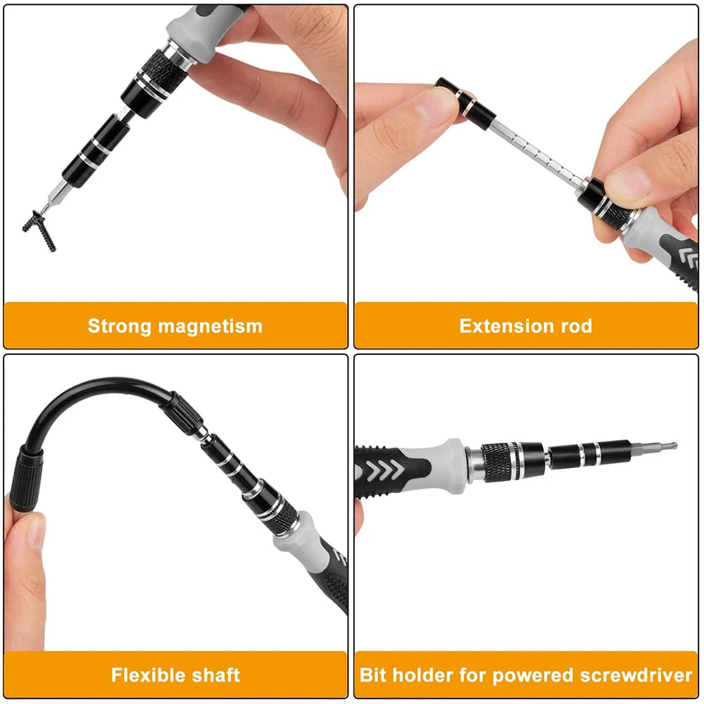 Screwdriver Set Magnetic Torx Phillips Screw Bit Kit WOZOBUY With Electrical Driver Remover Wrench Repair Phone PC Tools