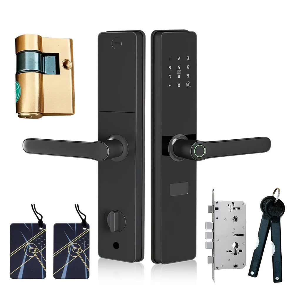 Smart Door Lock with Fingerprint, Password, Card and Remote Access