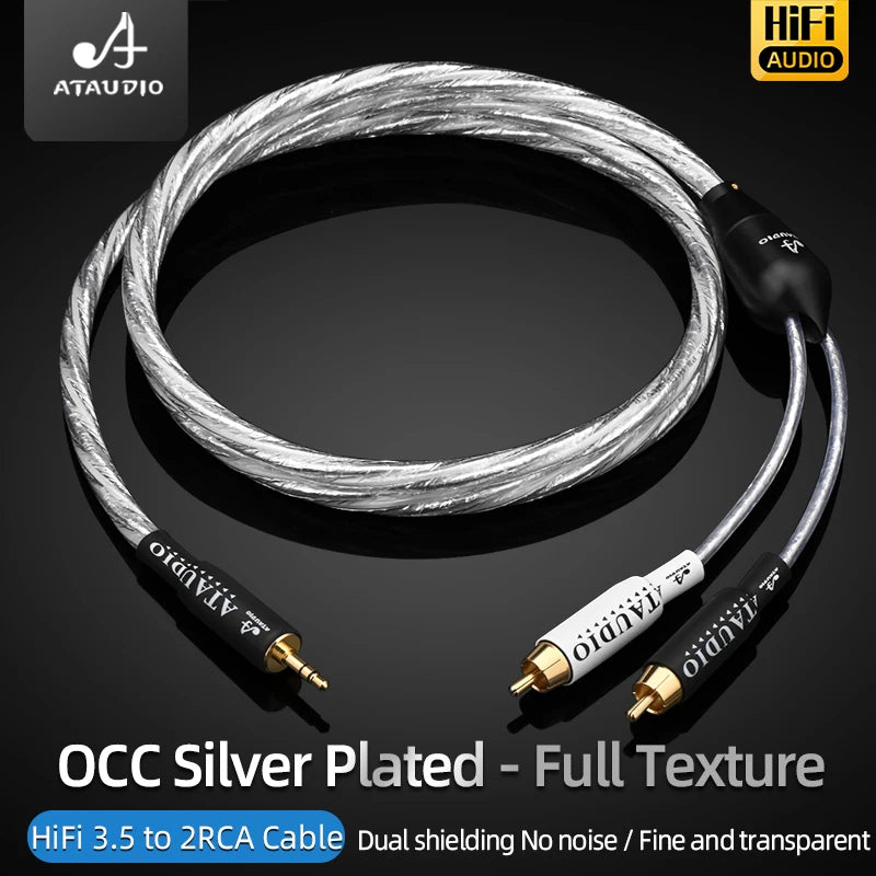 3.5 mm Stereo to Twin RCA Audio Cable