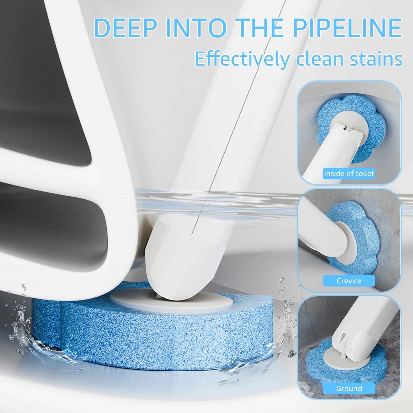 18/36Pcs Disposable Toilet Brush Long Handle Wall-mounted Wc Cleaning Tool Kit with Replaceable Brush Head Bathroom Accessories