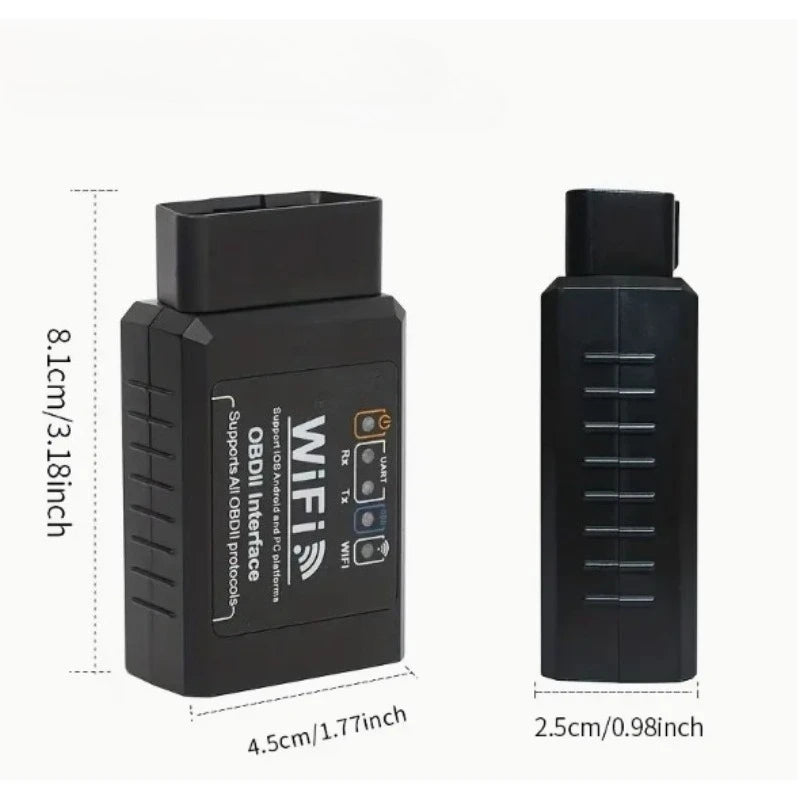 ELM327 Wi-Fi OBD2 Diagnostic Adapter for Compatible Apps