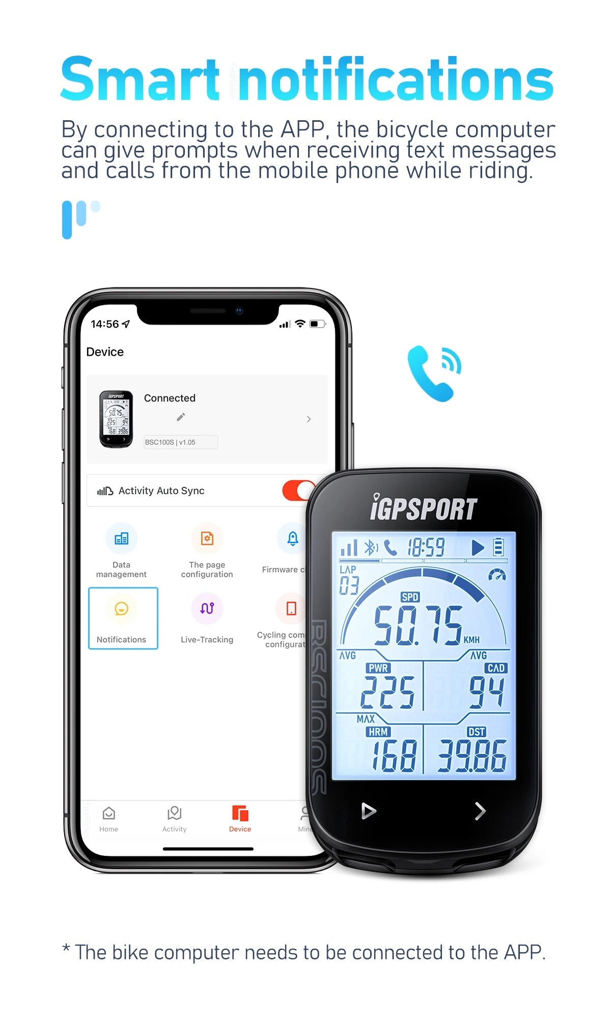 iGPSPORT BSC100S GPS Odometer Cycling Bike Computer Sensors Cycl Speedomet Riding Cycling Speedometer 2.6‘’ large screen