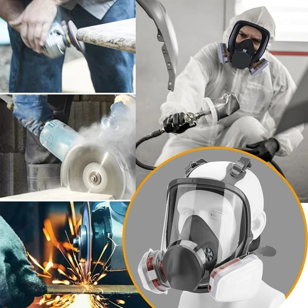 SJL 27 In 1 6800 Industrial Painting Spraying Respirator Gas Mask 3 In 1 Suit Safety Work Filter Dust Full Face Mask Gas mask