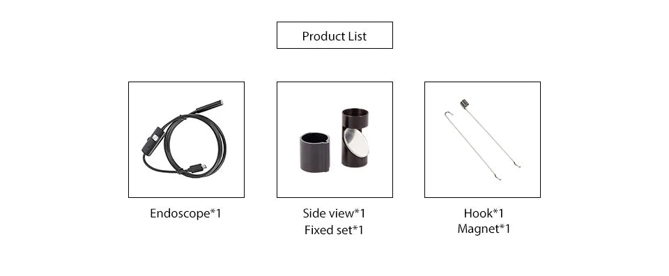 7mm Android Endoscope Camera 3-in-1 Waterproof LED Inspection Camera