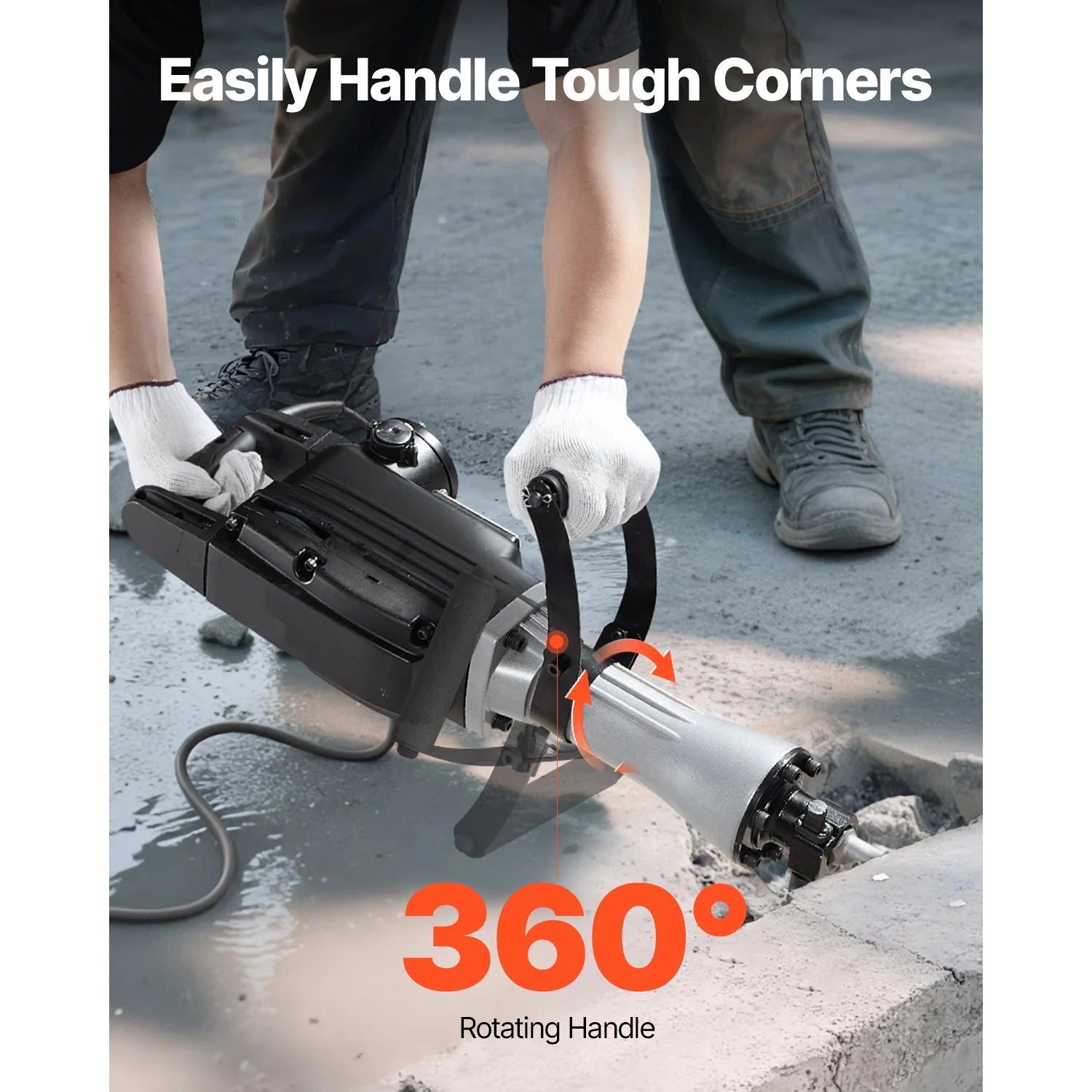 2800W Electric Demolition Jack Hammer 1200 BPM Concrete Breaker Kit