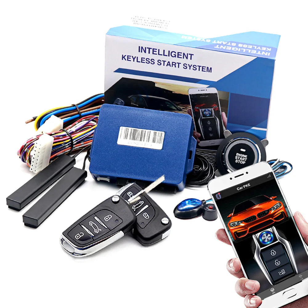 Car Alarm Keyless Entry & Remote Start System with Push Start