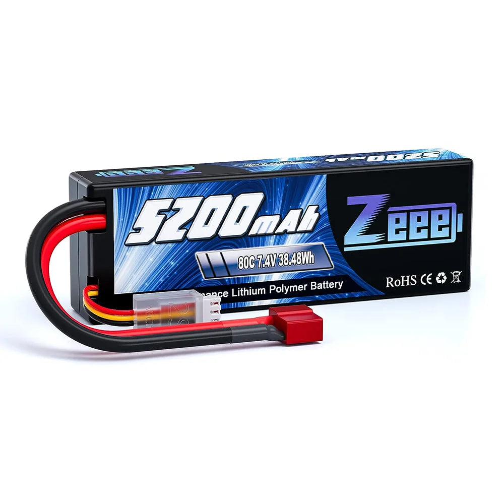 1/2pcs Zeee 2S 5200mAh Lipo baterija 80C s T/XT60/EC5/EC3 priključkom RC baterija za RC automobile kamion Truggy Buggy utrke hobi dijelovi